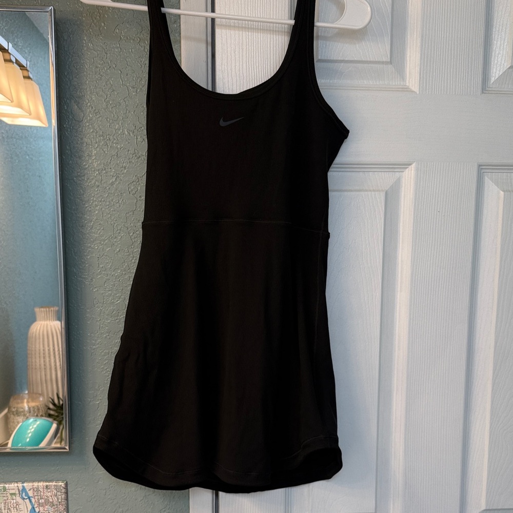 Black Women's Nike Black Mini Tank Dress with built in Shorts